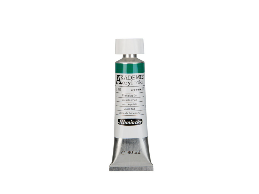Akademie acrylic paints - Schmincke - 551, Phthalo Green, 60 ml
