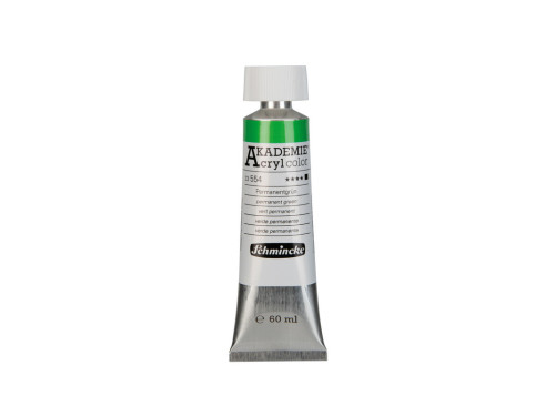 Akademie acrylic paints - Schmincke - 554, Permanent Green, 60 ml