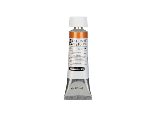 Akademie acrylic paints - Schmincke - 655, Raw Sienna, 60 ml