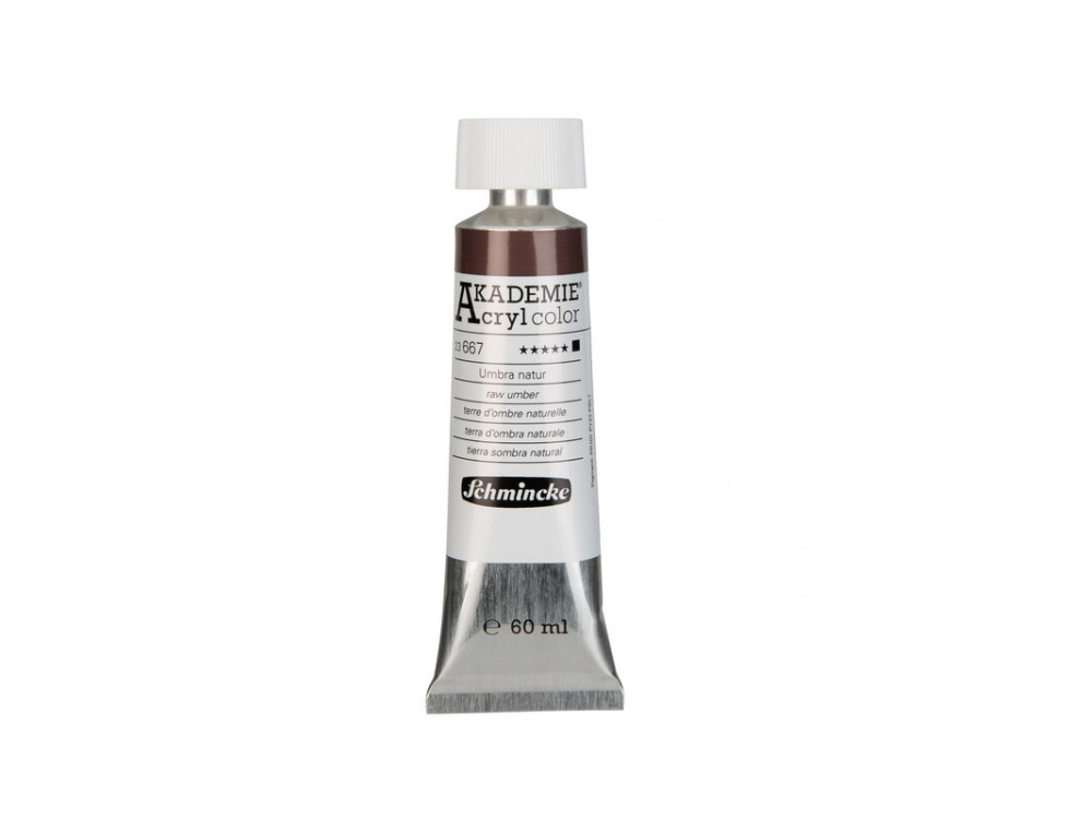 Akademie acrylic paints - Schmincke - 667, Raw Umber, 60 ml