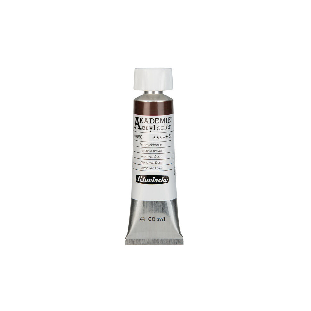 Akademie acrylic paints - Schmincke - 668, Vandyke Brown, 60 ml