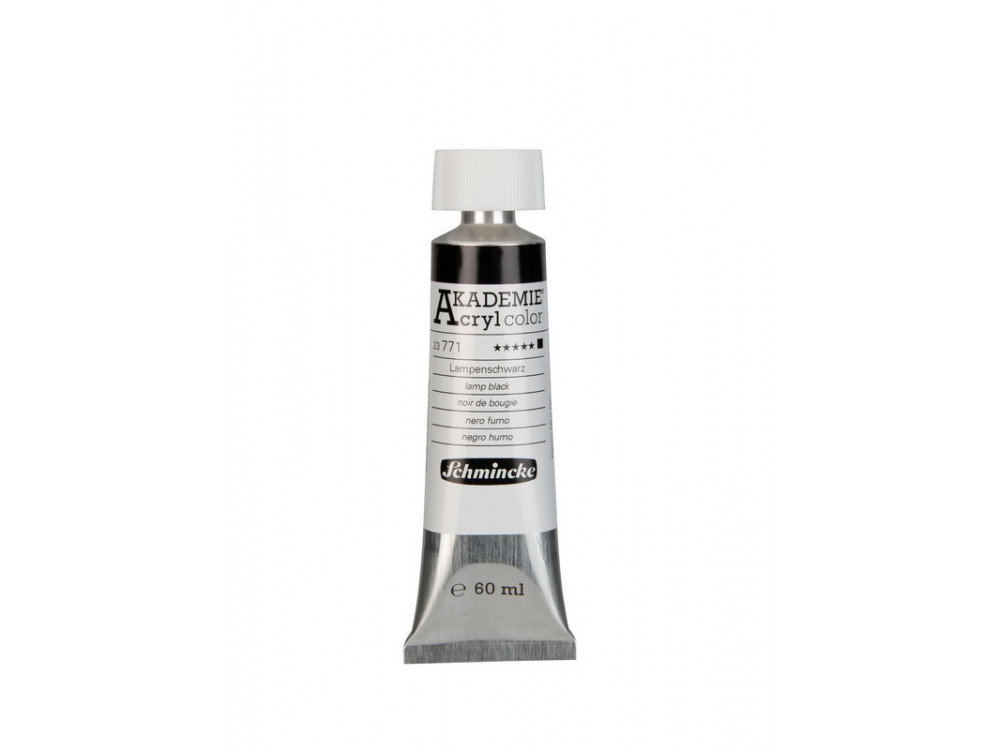 Akademie acrylic paints - Schmincke - 771, Lamp Black, 60 ml