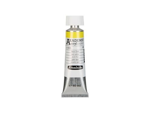 Akademie acrylic paints - Schmincke - 845, Neon Yellow, 60 ml