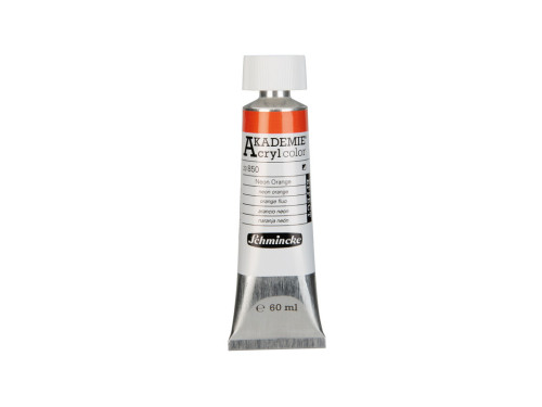 Akademie acrylic paints - Schmincke - 850, Neon Orange, 60 ml
