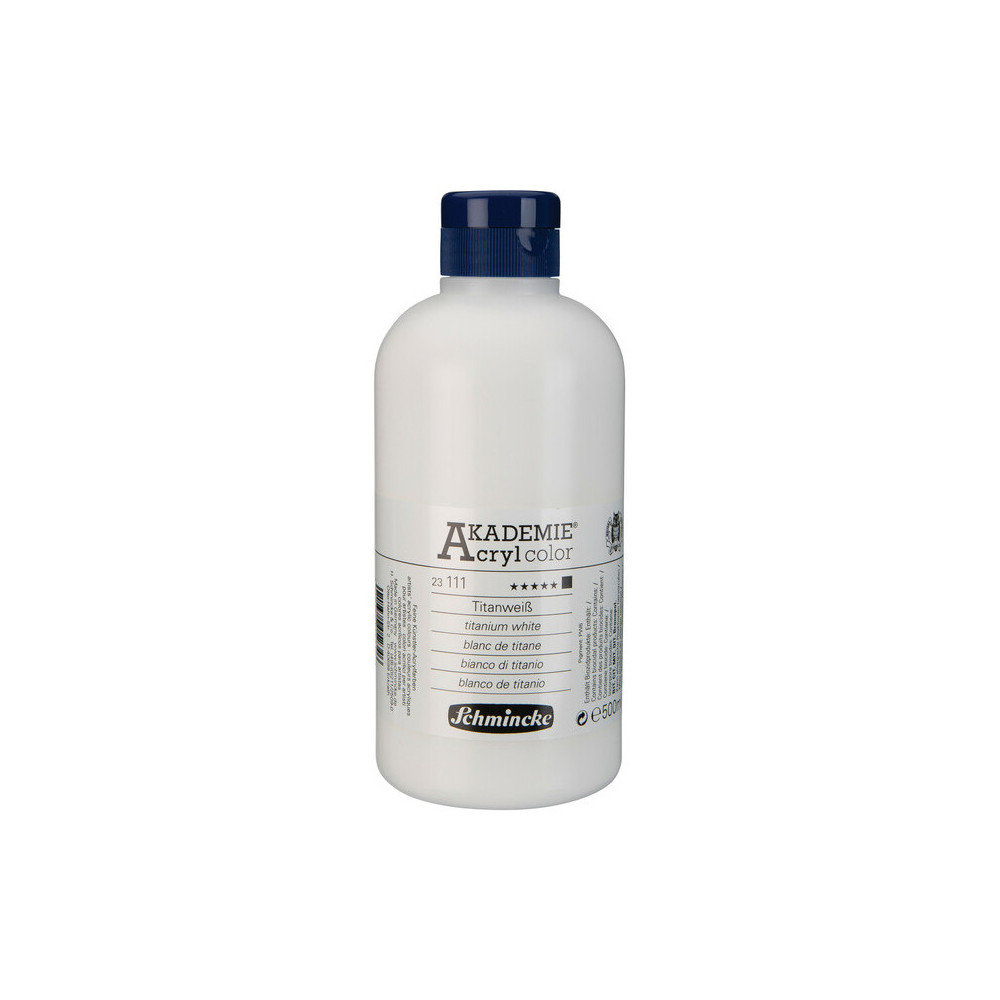 Farba akrylowa Akademie - Schmincke - 111, Titanium White, 500 ml