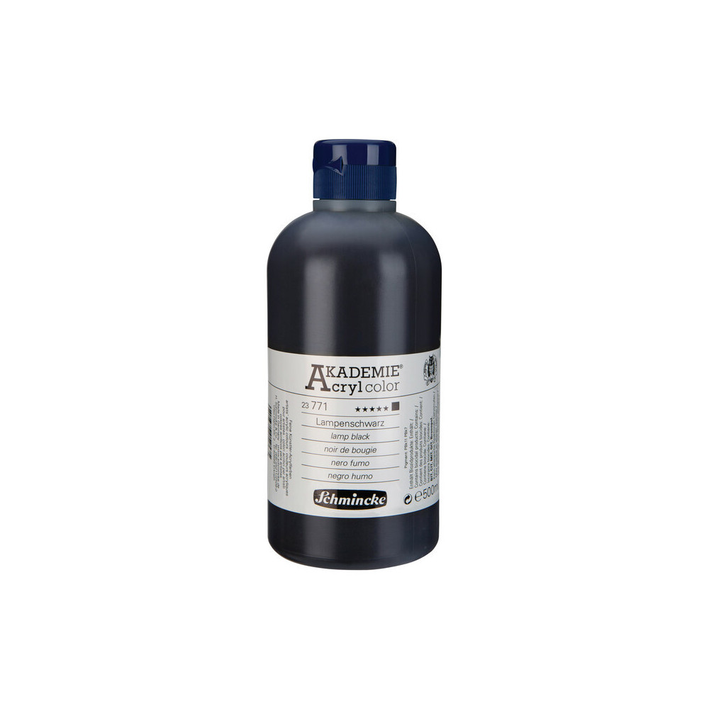Farba akrylowa Akademie - Schmincke - 771, Lamp Black, 500 ml