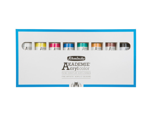 Set of Akademie acrylic paints - Schmincke - 8 x 60 ml