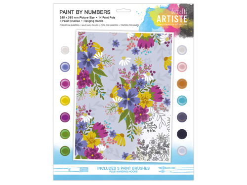 Set for painting by numbers Artiste - doCrafts - Crowded Florals