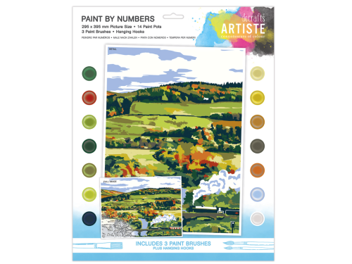 Set for painting by numbers Artiste - doCrafts - Steam Landscape