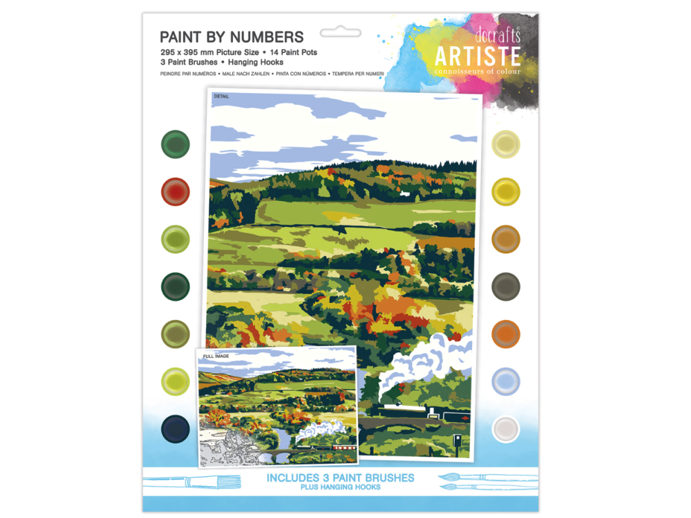 Set for painting by numbers Artiste - doCrafts - Steam Landscape
