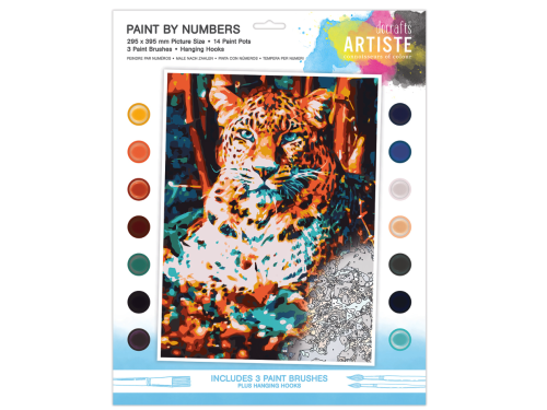 Set for painting by numbers Artiste - doCrafts - Resting Leopard