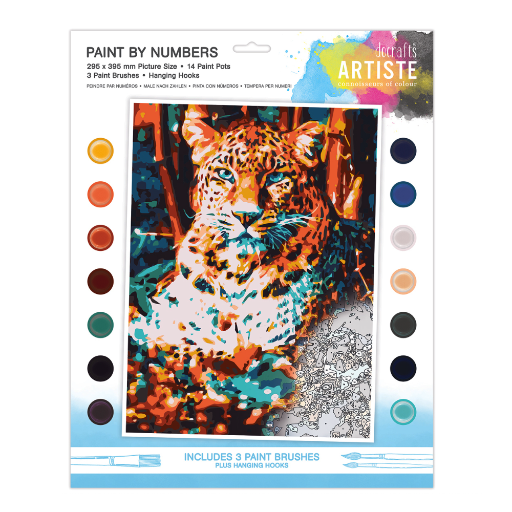 Zestaw do malowania po numerach Artiste - doCrafts - Resting Leopard