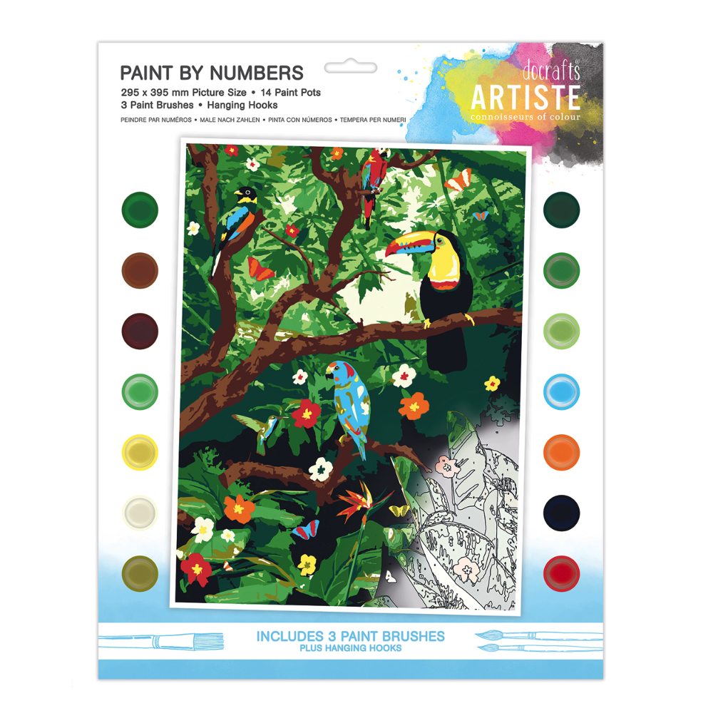 Set for painting by numbers Artiste - doCrafts - Endangered Rainforest