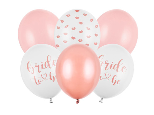 Balony lateksowe Bride to be - 30 cm, 6 szt.