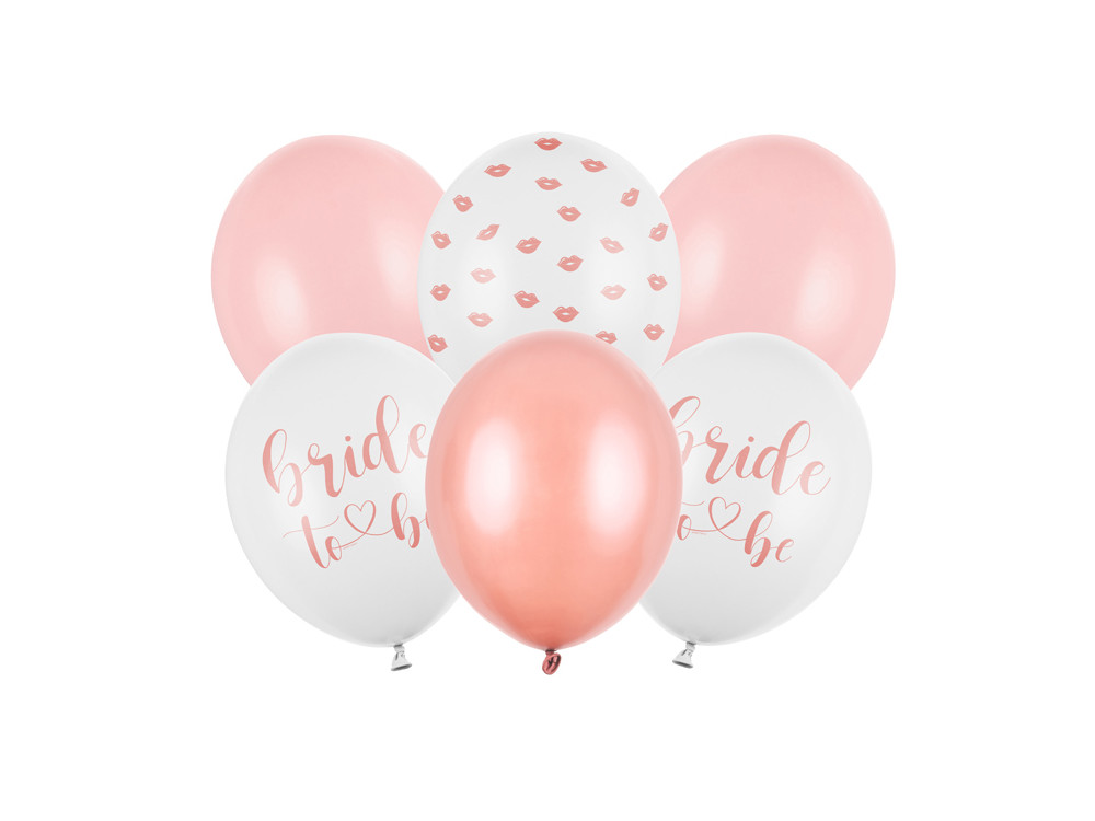 Latex balloons Bride to be - 30 cm, 6 pcs.