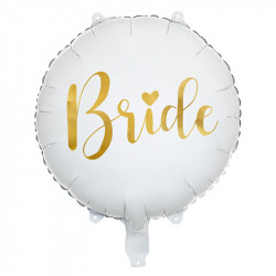 Balon foliowy Bride - biały, 45 cm