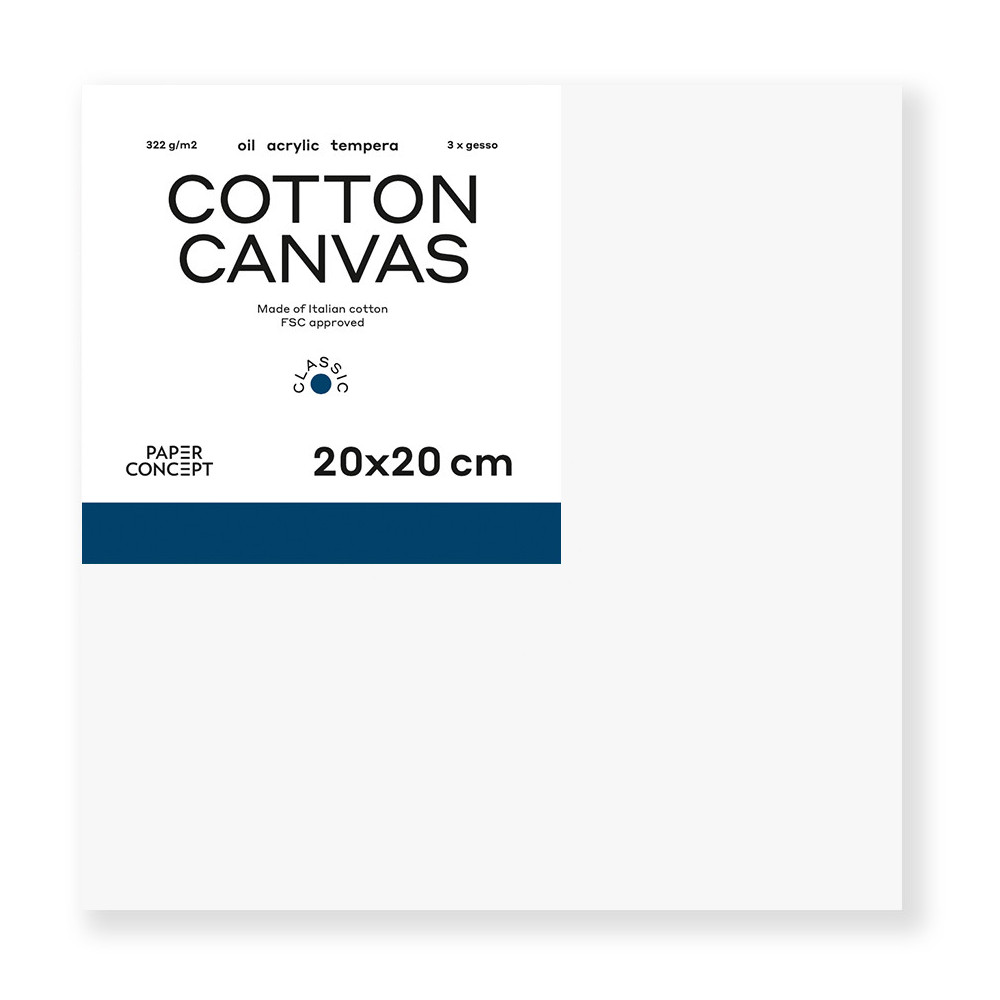 Cotton stretched canvas Classic - PaperConcept - 20 x 20 cm