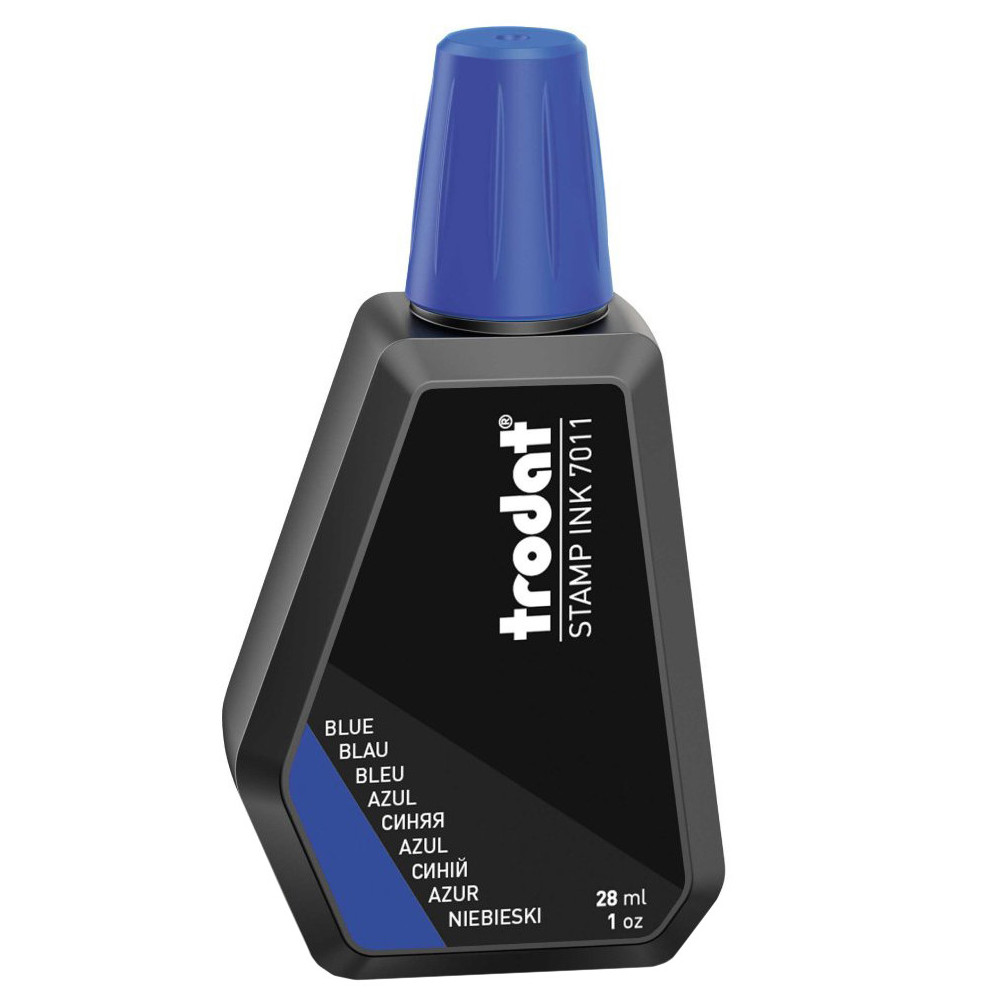 Ink for stamps - Trodat - blue, 28 ml