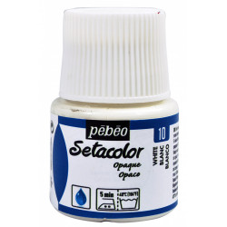 Setacolor Opaque paint for fabrics - Pébéo - White, 45 ml