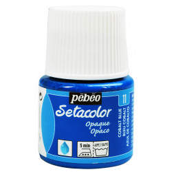 Setacolor Opaque paint for fabrics - Pébéo - Cobalt Blue, 45 ml