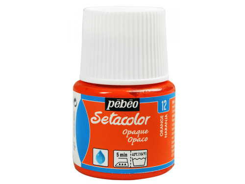Setacolor Opaque paint for fabrics - Pébéo - Orange, 45 ml