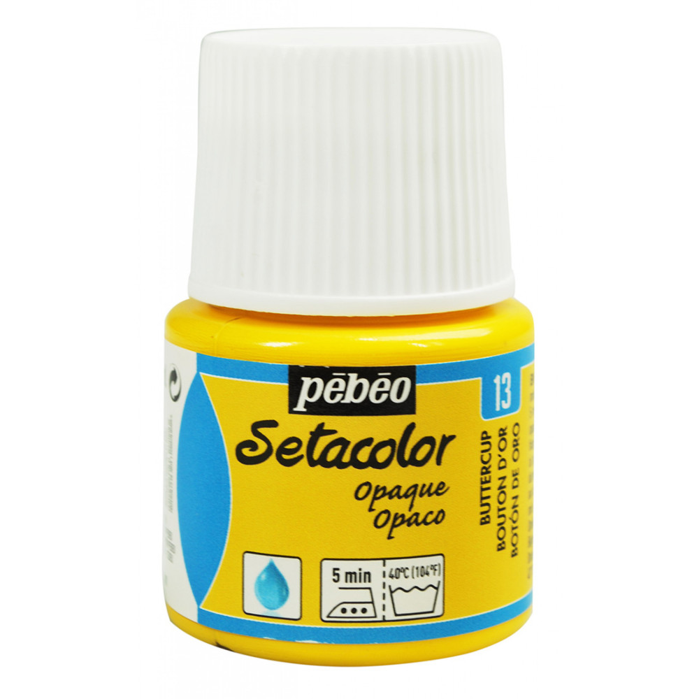 Setacolor Opaque paint for fabrics - Pébéo - Buttercup, 45 ml