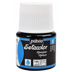 Farba do tkanin Setacolor Opaque - Pébéo - Black, 45 ml