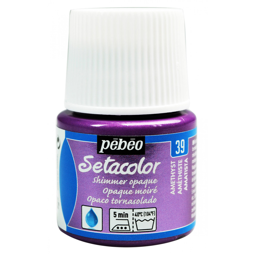 Setacolor Shimmer Opaque paint for fabrics - Pébéo - Amethyst, 45 ml