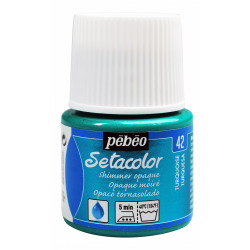 Setacolor Shimmer Opaque paint for fabrics - Pébéo - Turquoise, 45 ml