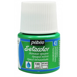 Setacolor Shimmer Opaque paint for fabrics - Pébéo - Chlorophyll, 45 ml