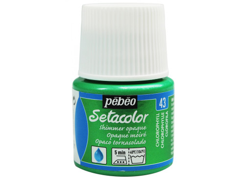 Setacolor Shimmer Opaque paint for fabrics - Pébéo - Chlorophyll, 45 ml