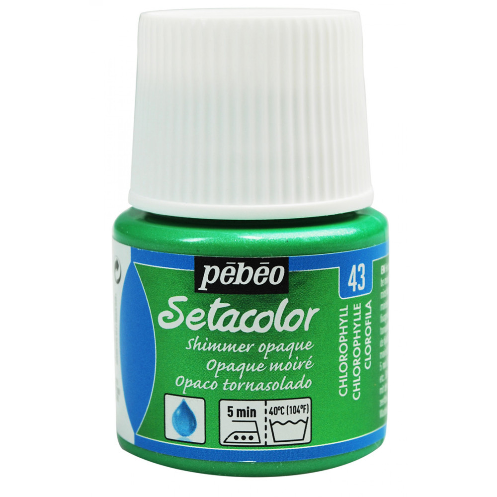 Setacolor Shimmer Opaque paint for fabrics - Pébéo - Chlorophyll, 45 ml