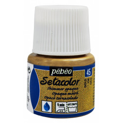 Farba do tkanin Setacolor Shimmer Opaque - Pébéo - Gold, 45 ml