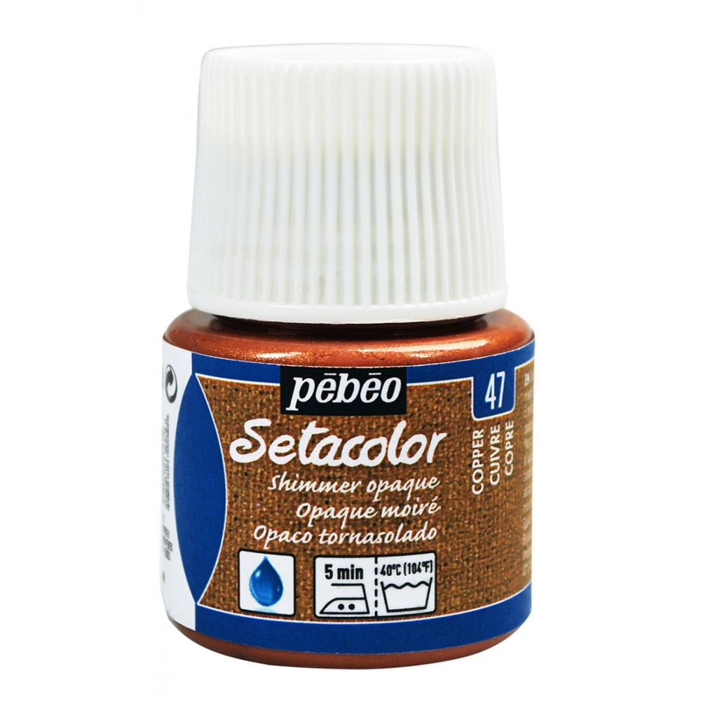 Setacolor Shimmer Opaque paint for fabrics - Pébéo - Copper, 45 ml
