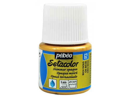 Farba do tkanin Setacolor Shimmer Opaque - Pébéo - Rich Gold, 45 ml