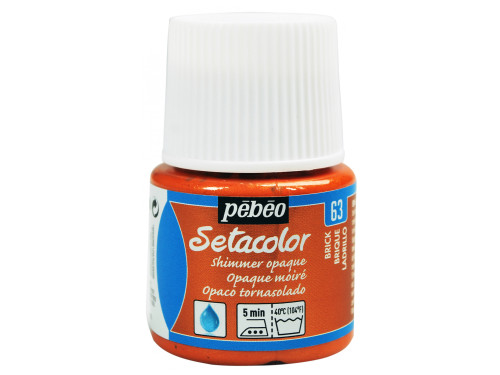 Setacolor Shimmer Opaque paint for fabrics - Pébéo - Brick, 45 ml