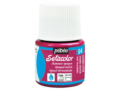 Setacolor Shimmer Opaque paint for fabrics - Pébéo - Oriental Red, 45 ml