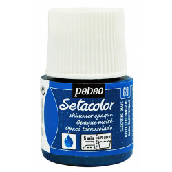 Farba do tkanin Setacolor Shimmer Opaque - Pébéo - Electric Blue, 45 ml