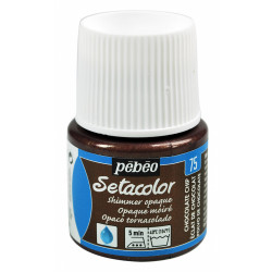 Setacolor Shimmer Opaque paint for fabrics - Pébéo - Chocolate Chip, 45 ml