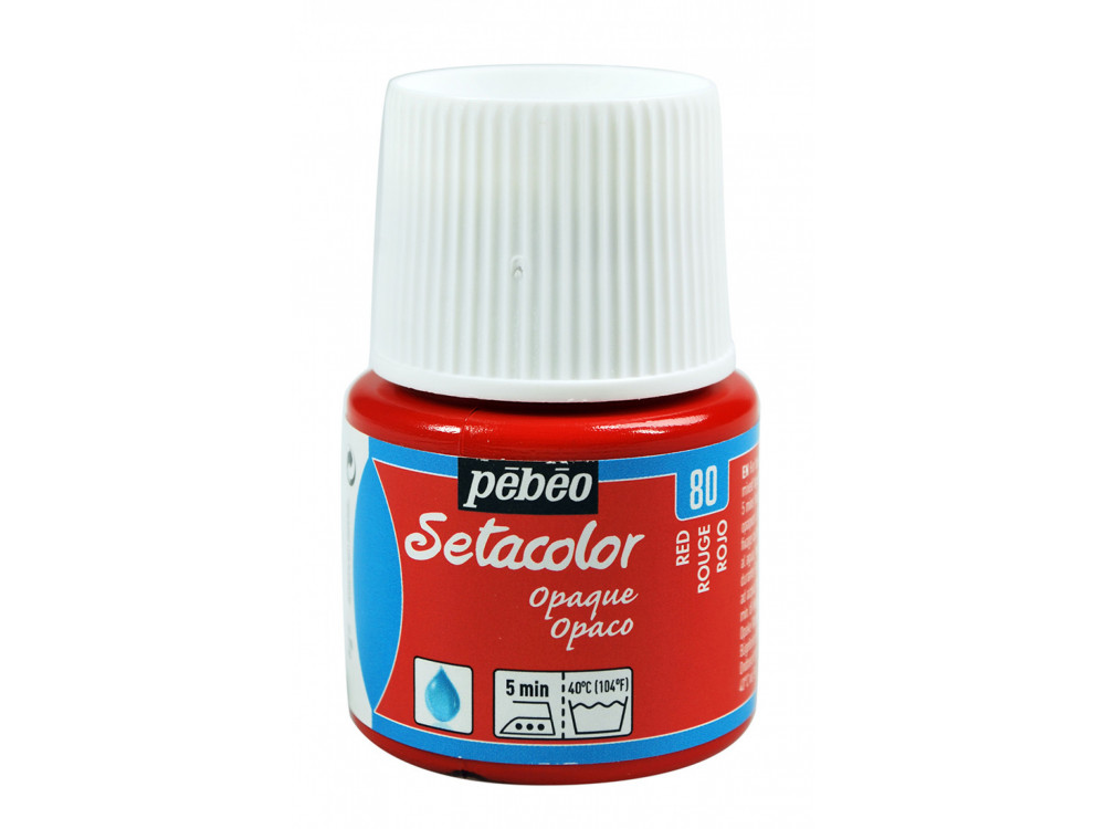 Setacolor Opaque paint for fabrics - Pébéo - Red, 45 ml