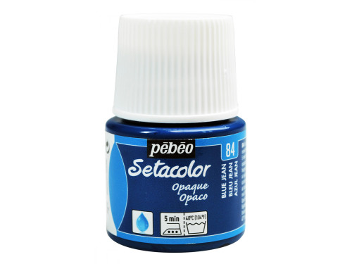 Farba do tkanin Setacolor Opaque - Pébéo - Blue Jeans, 45 ml