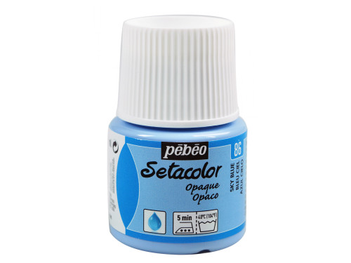 Farba do tkanin Setacolor Opaque - Pébéo - Sky Blue, 45 ml