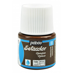 Setacolor Opaque paint for fabrics - Pébéo - Chocolate, 45 ml