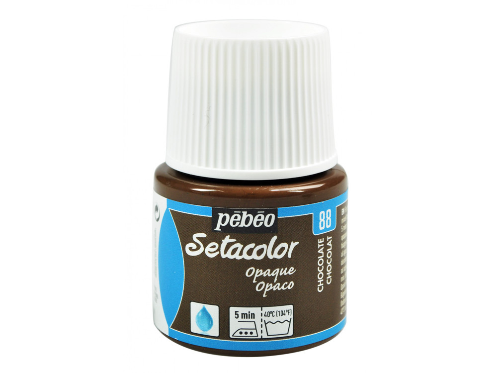 Setacolor Opaque paint for fabrics - Pébéo - Chocolate, 45 ml