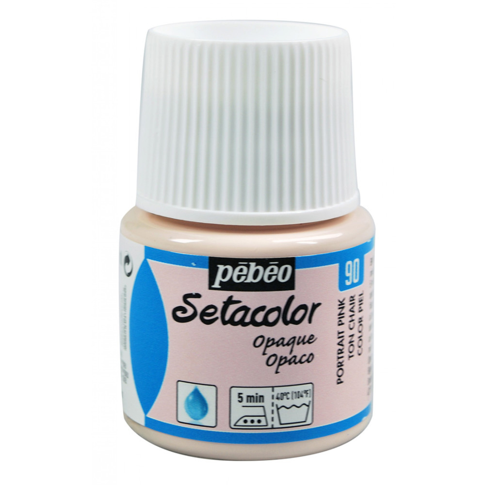Setacolor Opaque paint for fabrics - Pébéo - Portrait Pink, 45 ml