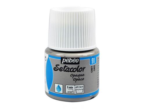 Farba do tkanin Setacolor Opaque - Pébéo - Grey, 45 ml