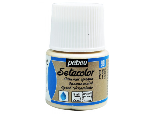 Setacolor Shimmer Opaque paint for fabrics - Pébéo - Ivory, 45 ml
