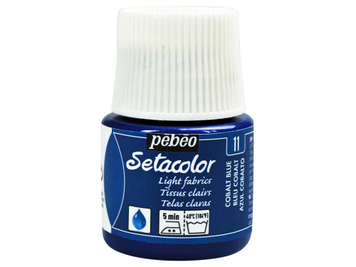 Setacolor paint for light fabrics - Pébéo - Cobalt Blue, 45 ml