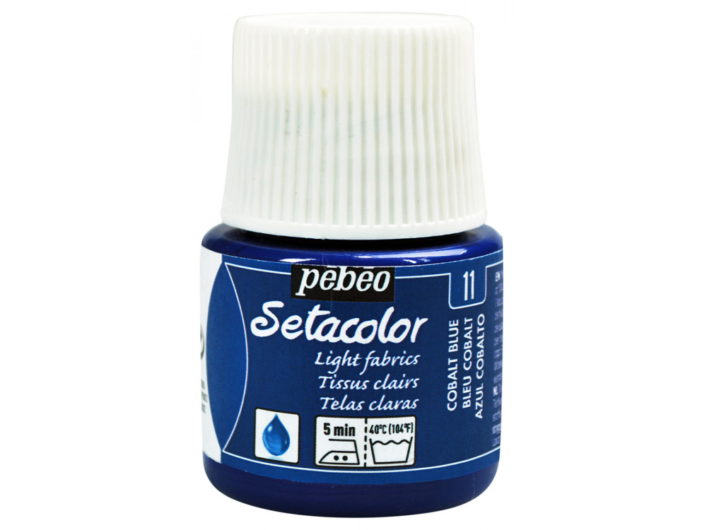 Setacolor paint for light fabrics - Pébéo - Cobalt Blue, 45 ml