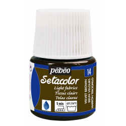 Setacolor paint for light fabrics - Pébéo - Velvet Brown, 45 ml